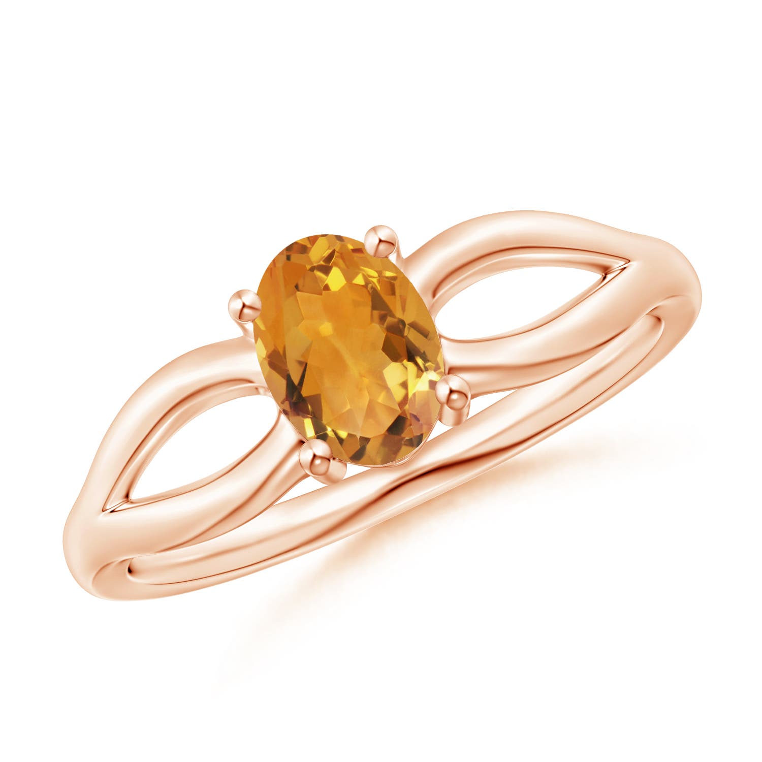 AA - Citrine / 0.75 CT / 14 KT Rose Gold