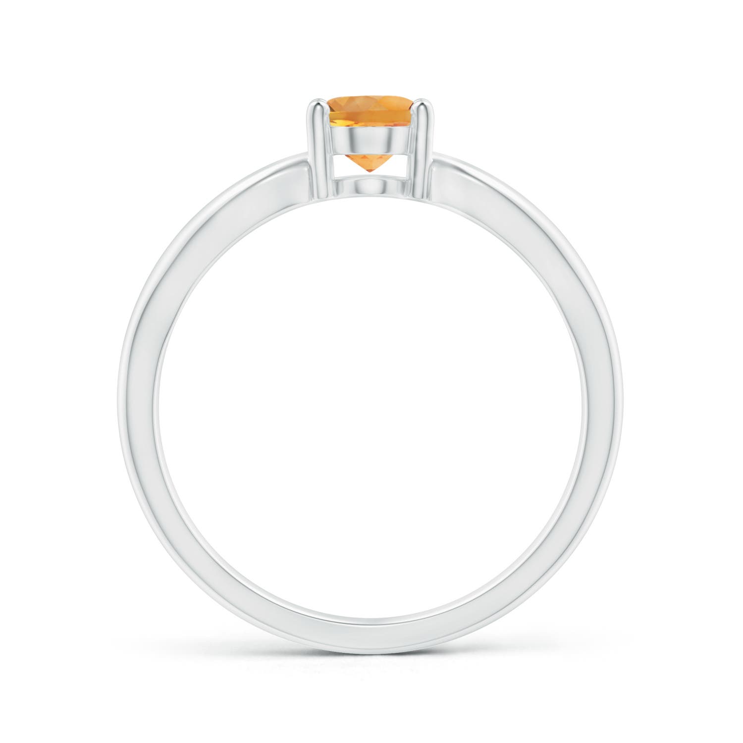 AA - Citrine / 0.75 CT / 14 KT White Gold