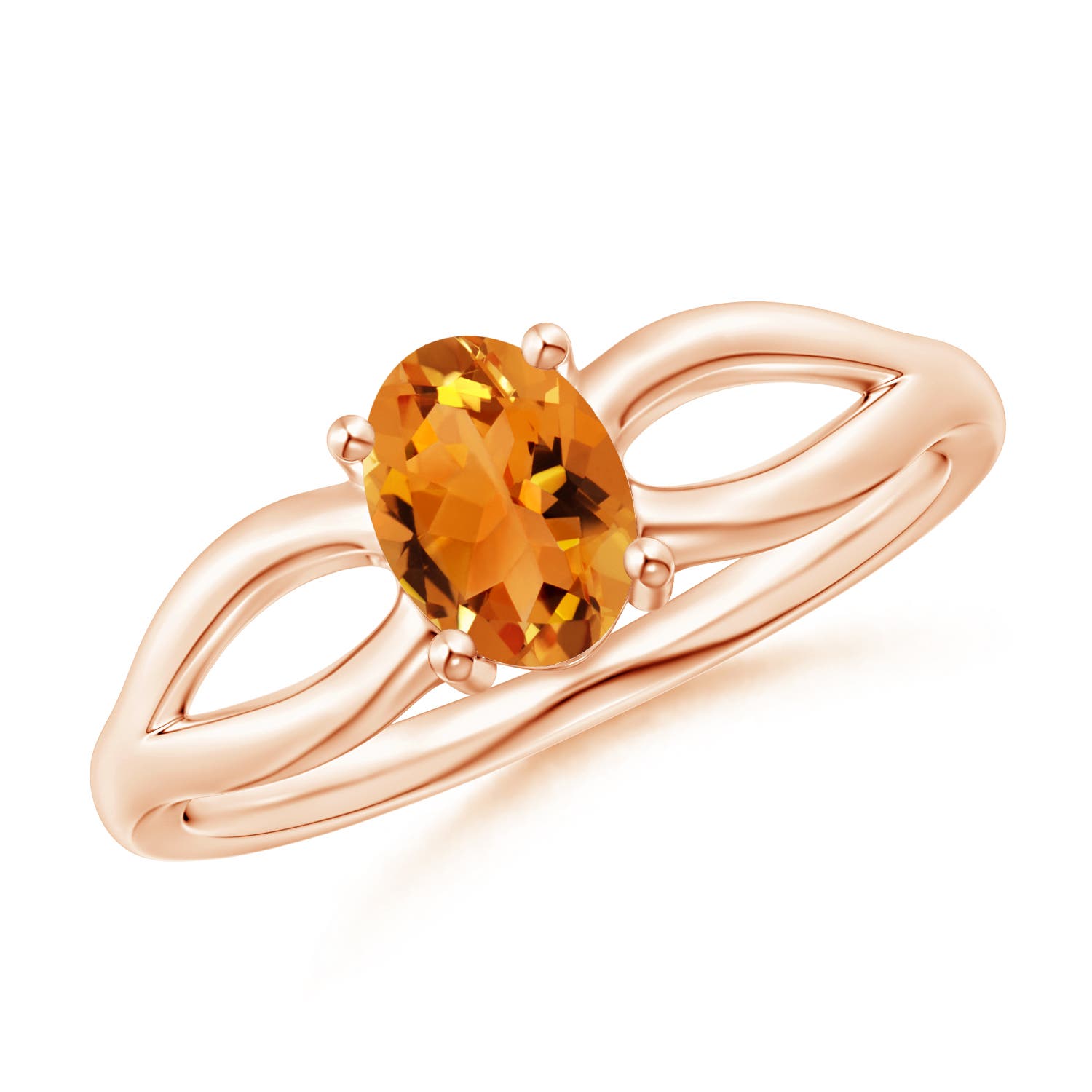 AAA - Citrine / 0.75 CT / 14 KT Rose Gold