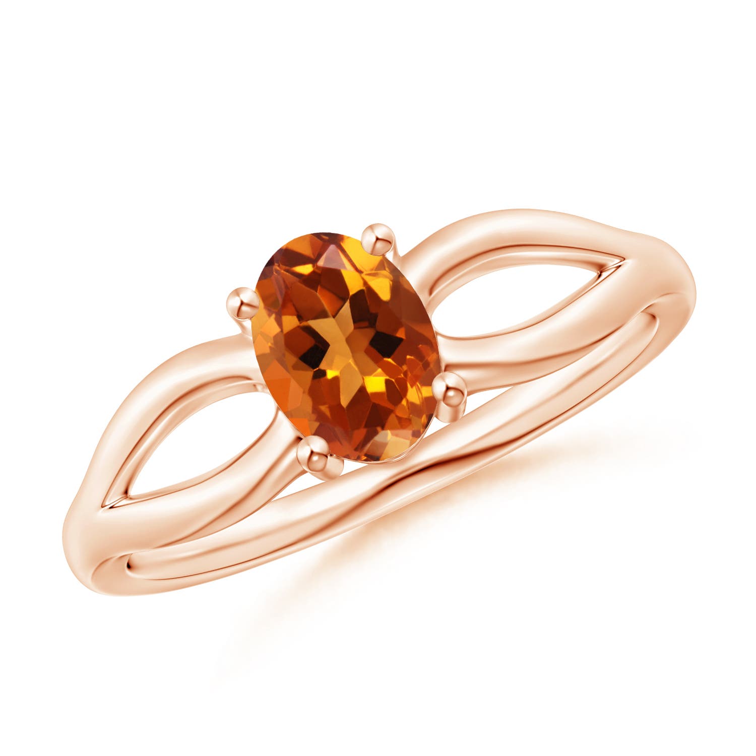 AAAA - Citrine / 0.75 CT / 14 KT Rose Gold