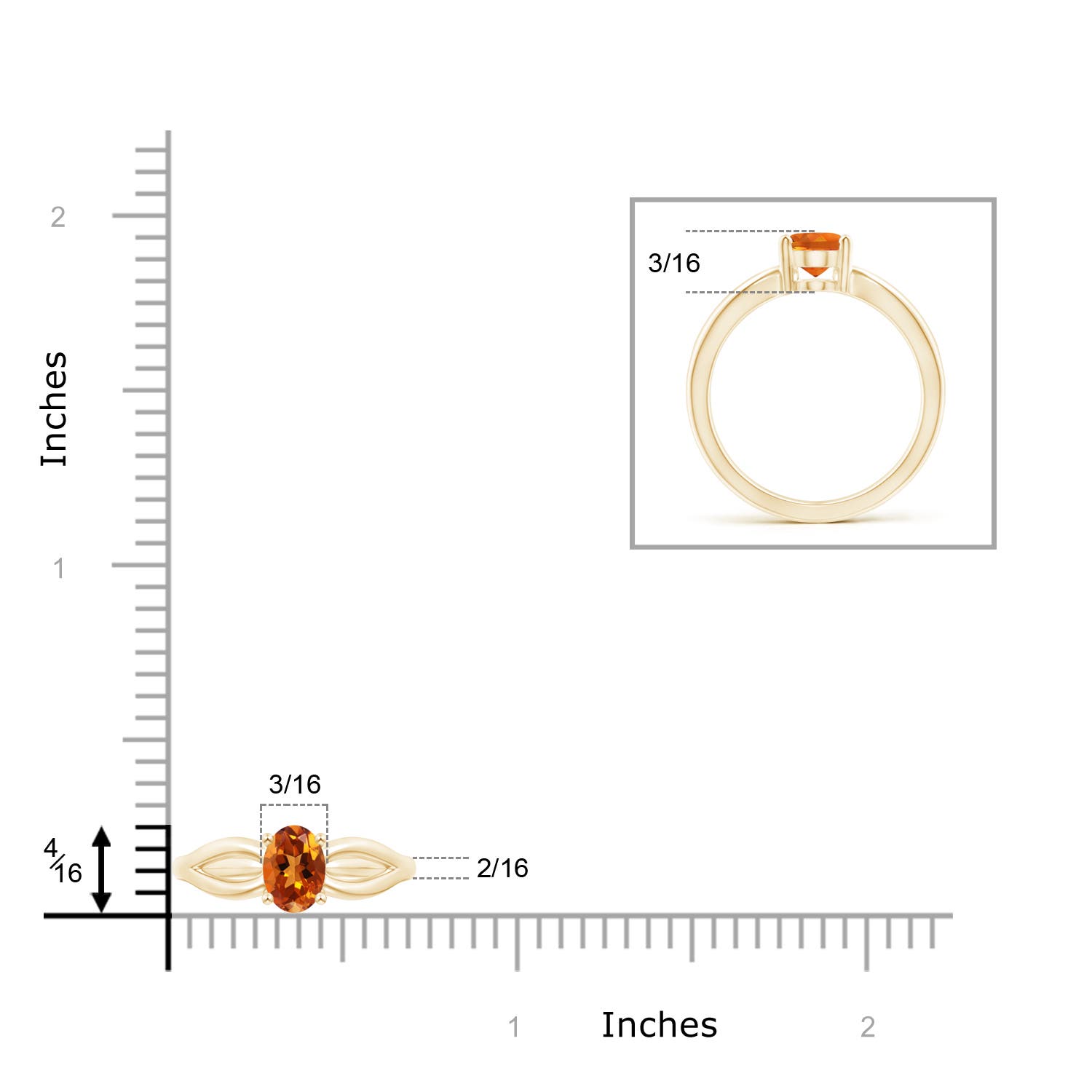 AAAA - Citrine / 0.75 CT / 14 KT Yellow Gold