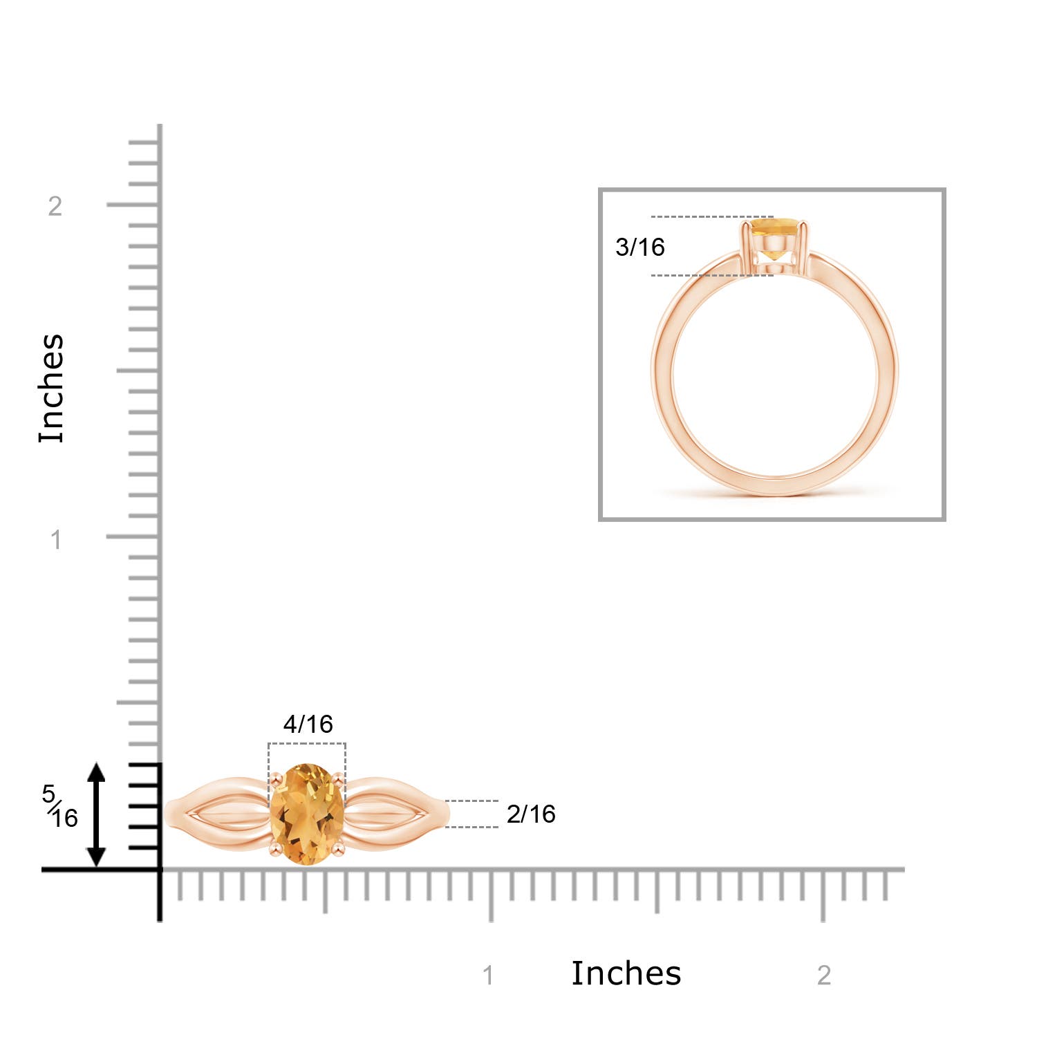 A - Citrine / 1.1 CT / 14 KT Rose Gold