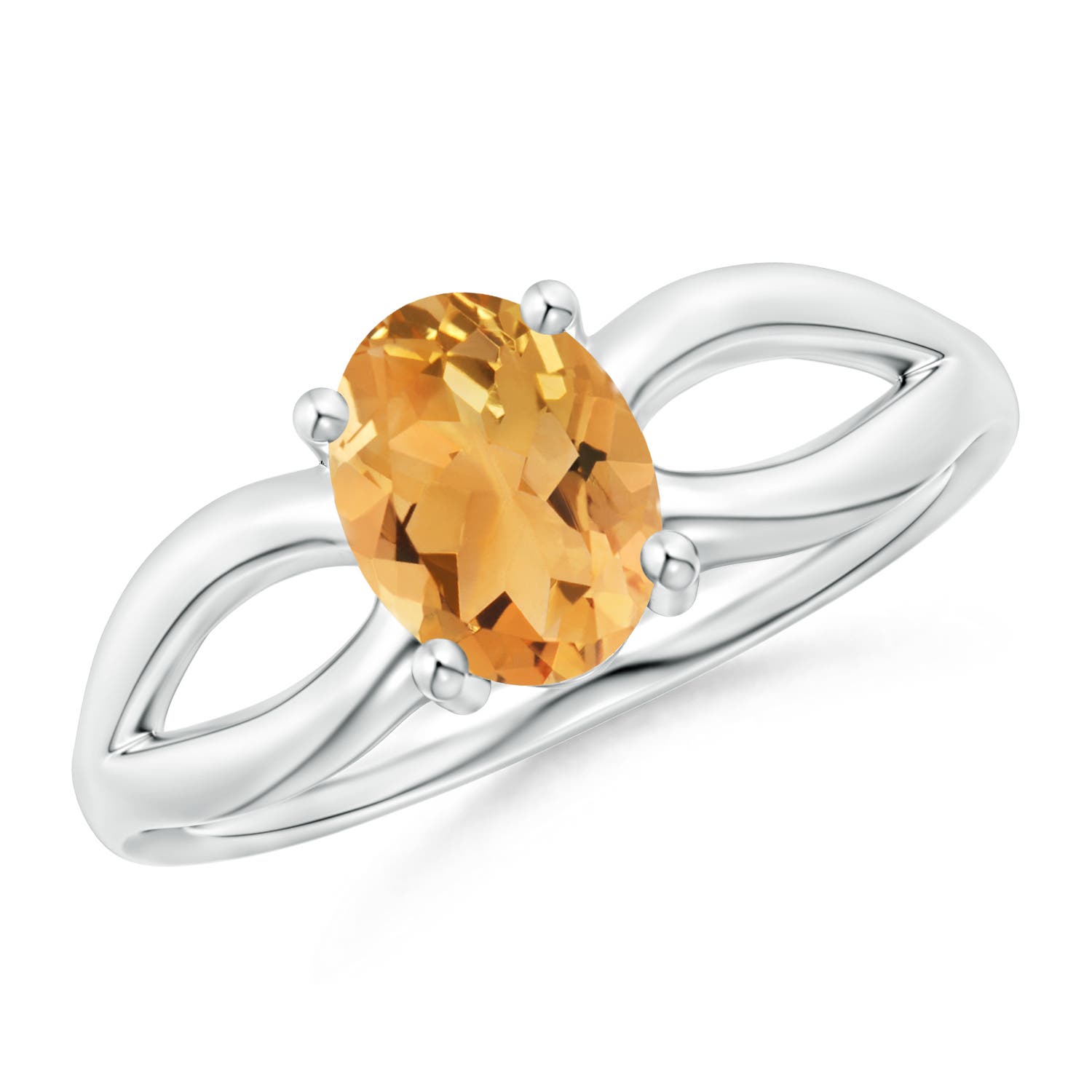 A - Citrine / 1.1 CT / 14 KT White Gold