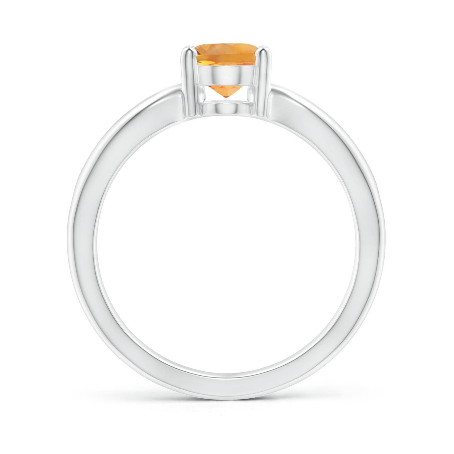 AA - Citrine / 1.1 CT / 14 KT White Gold