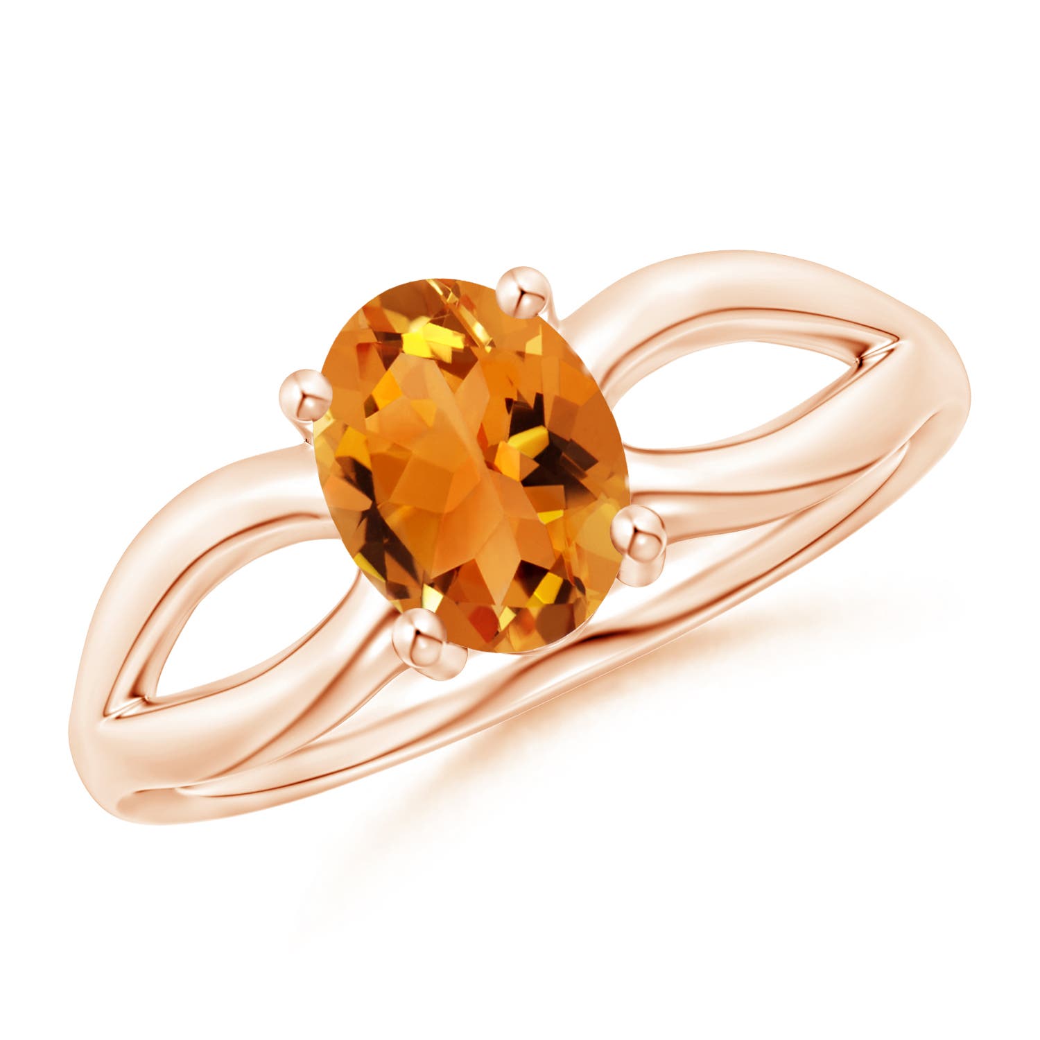 AAA - Citrine / 1.1 CT / 14 KT Rose Gold