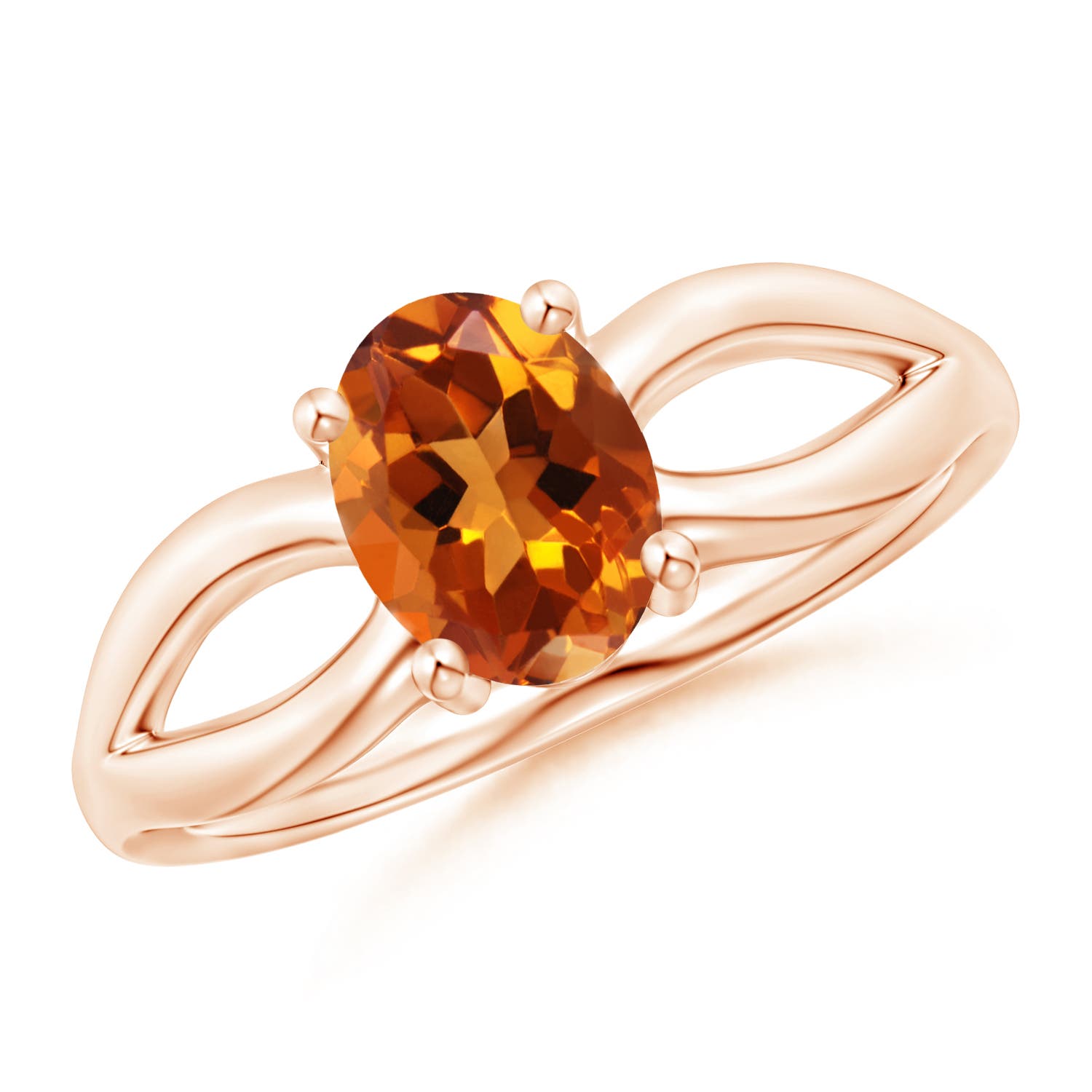 AAAA - Citrine / 1.1 CT / 14 KT Rose Gold