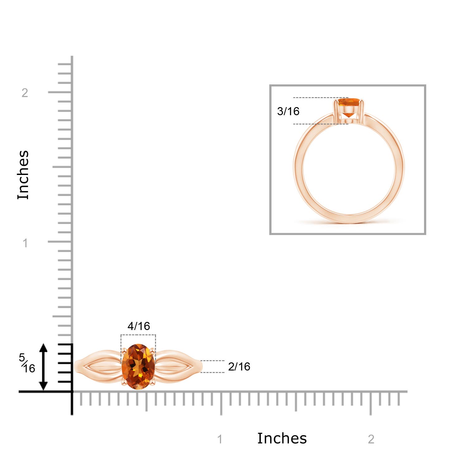 AAAA - Citrine / 1.1 CT / 14 KT Rose Gold