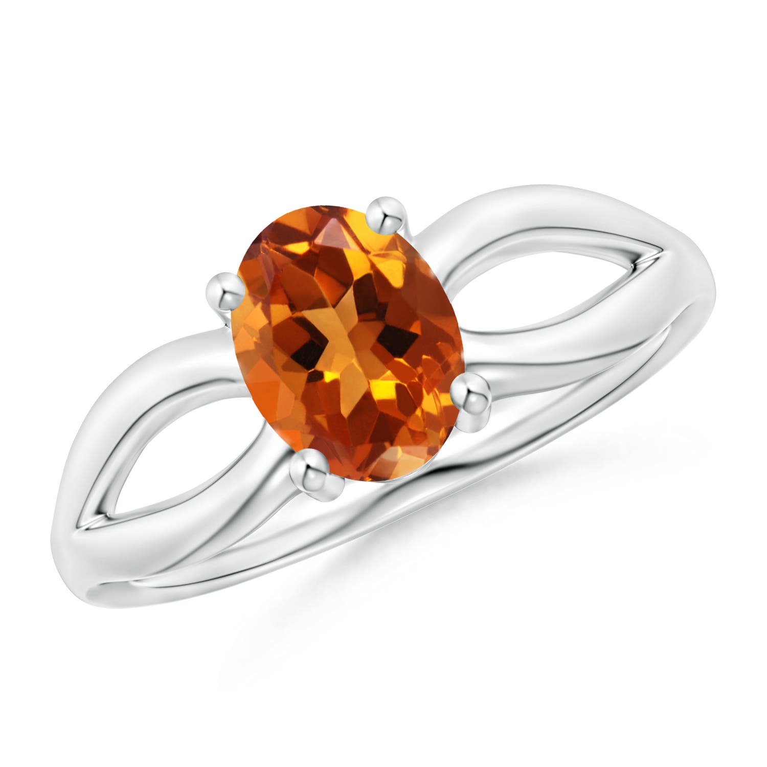 AAAA - Citrine / 1.1 CT / 14 KT White Gold