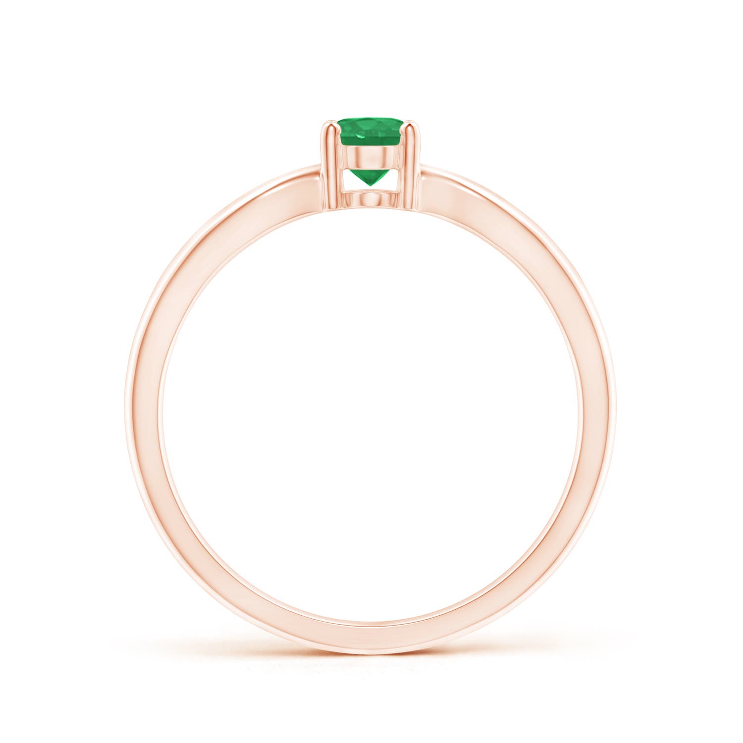 A - Emerald / 0.4 CT / 14 KT Rose Gold