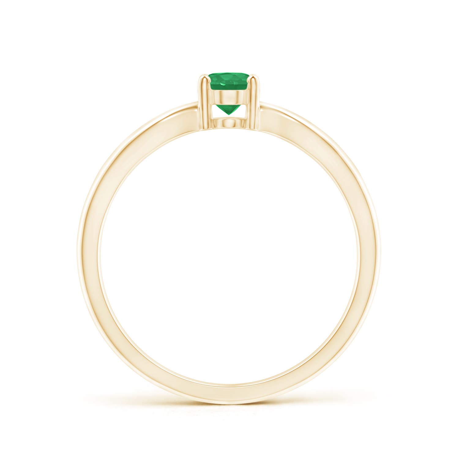 A - Emerald / 0.4 CT / 14 KT Yellow Gold