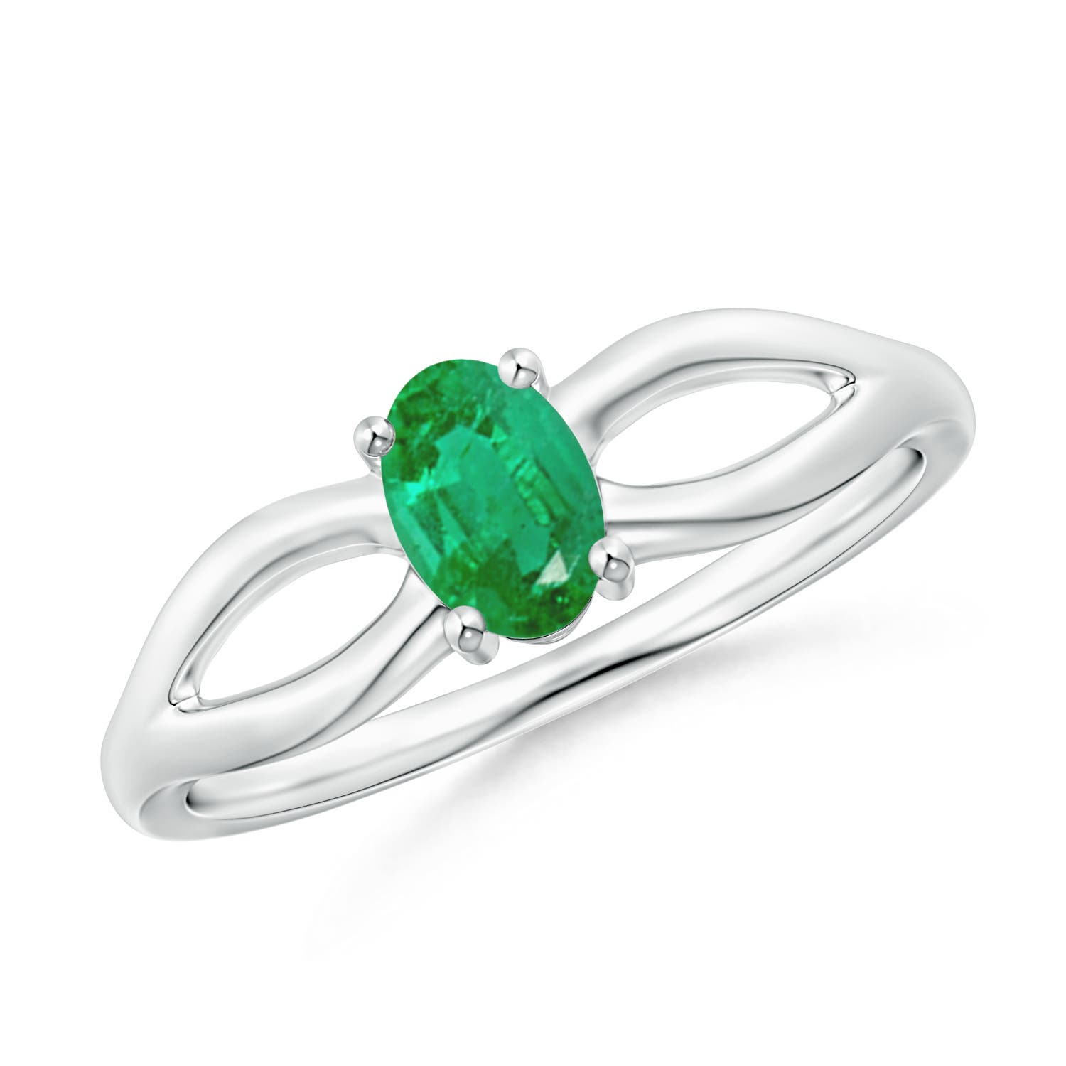 AA - Emerald / 0.4 CT / 14 KT White Gold