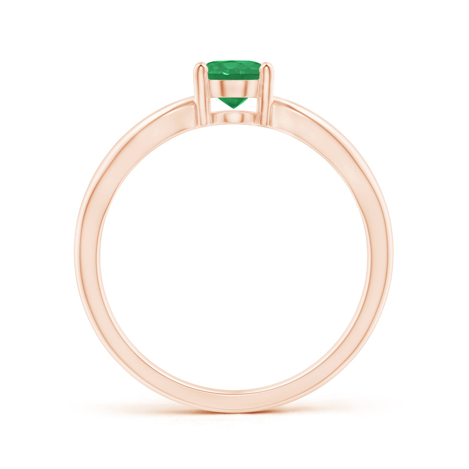 A - Emerald / 0.66 CT / 14 KT Rose Gold