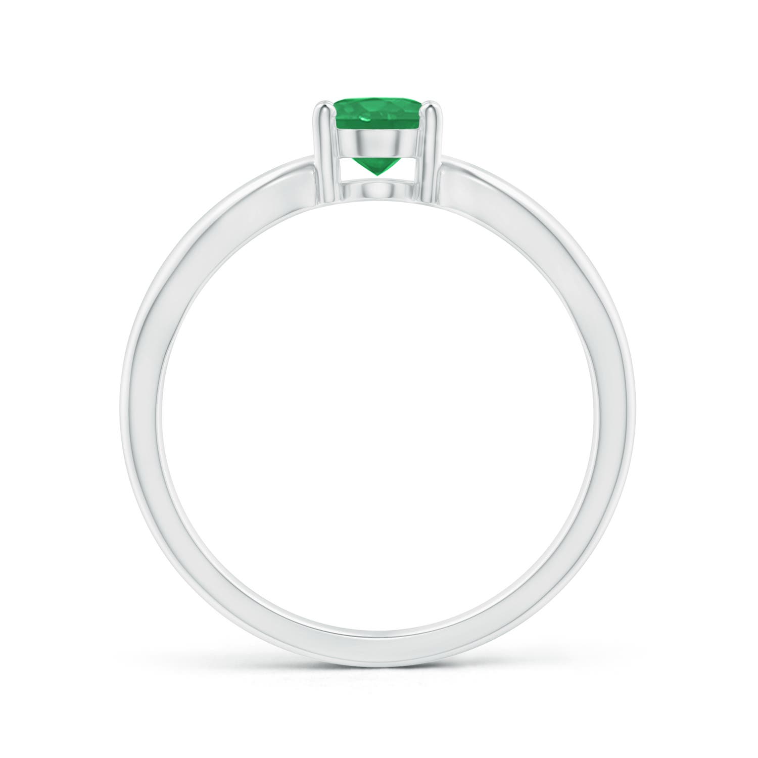 A - Emerald / 0.66 CT / 14 KT White Gold