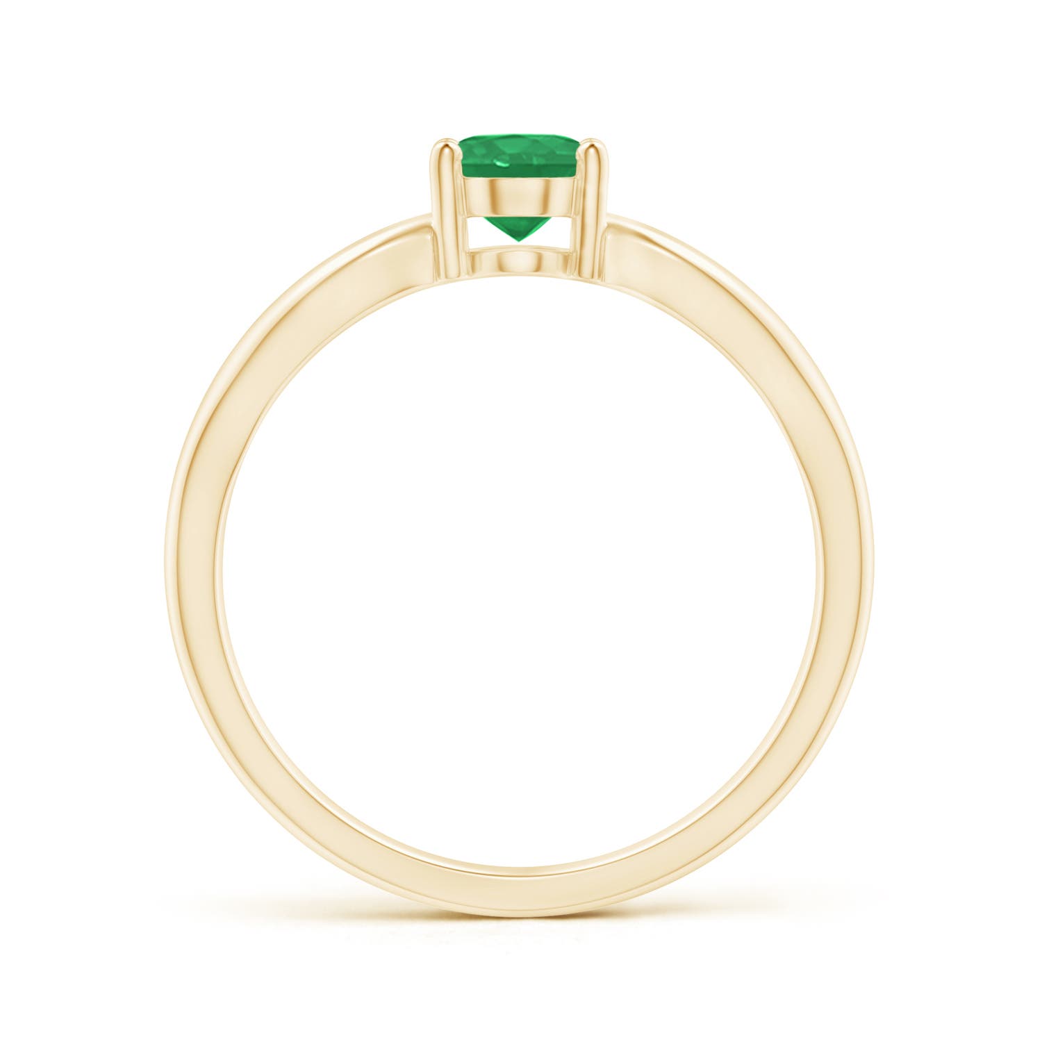 A - Emerald / 0.66 CT / 14 KT Yellow Gold