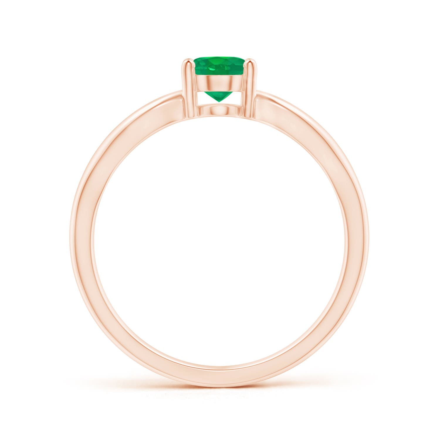 AA - Emerald / 0.66 CT / 14 KT Rose Gold