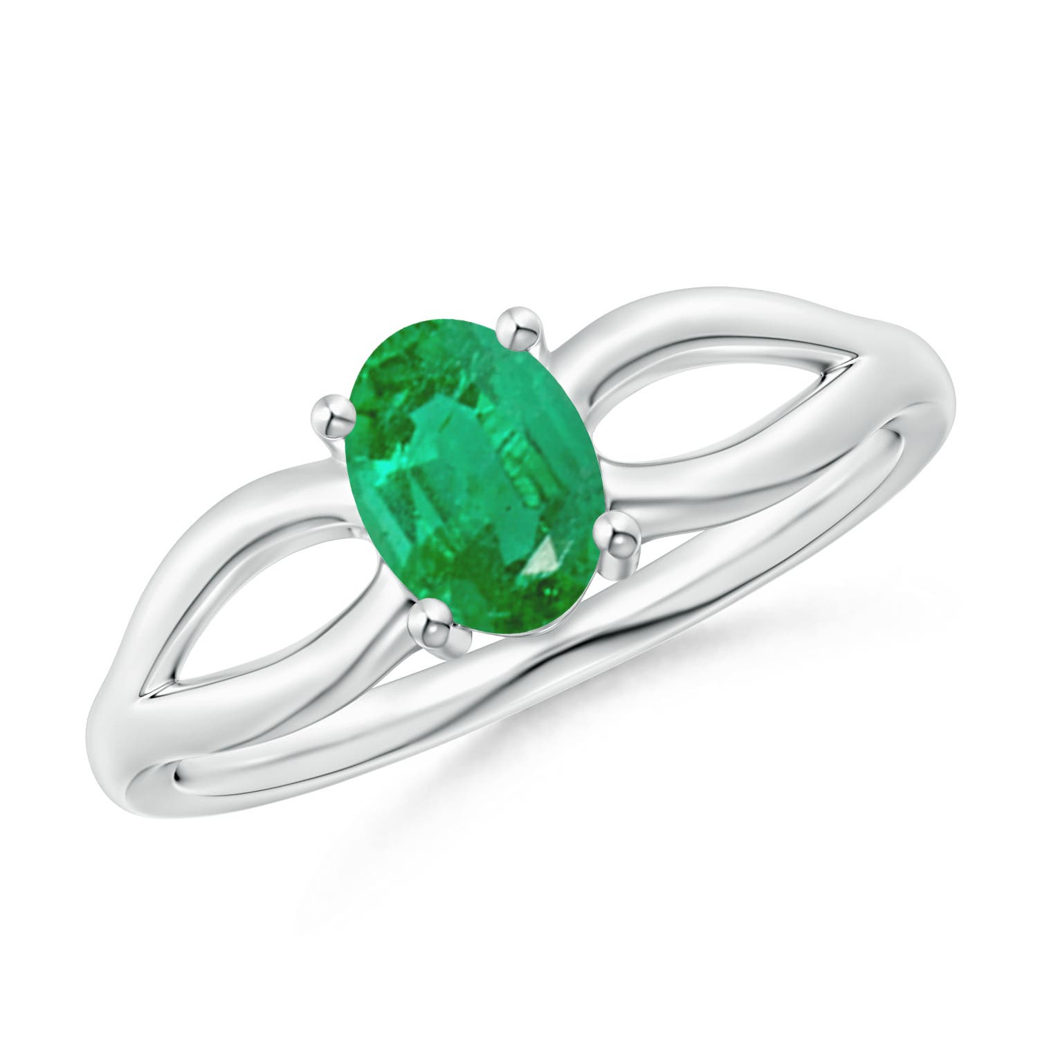 AA - Emerald / 0.66 CT / 14 KT White Gold