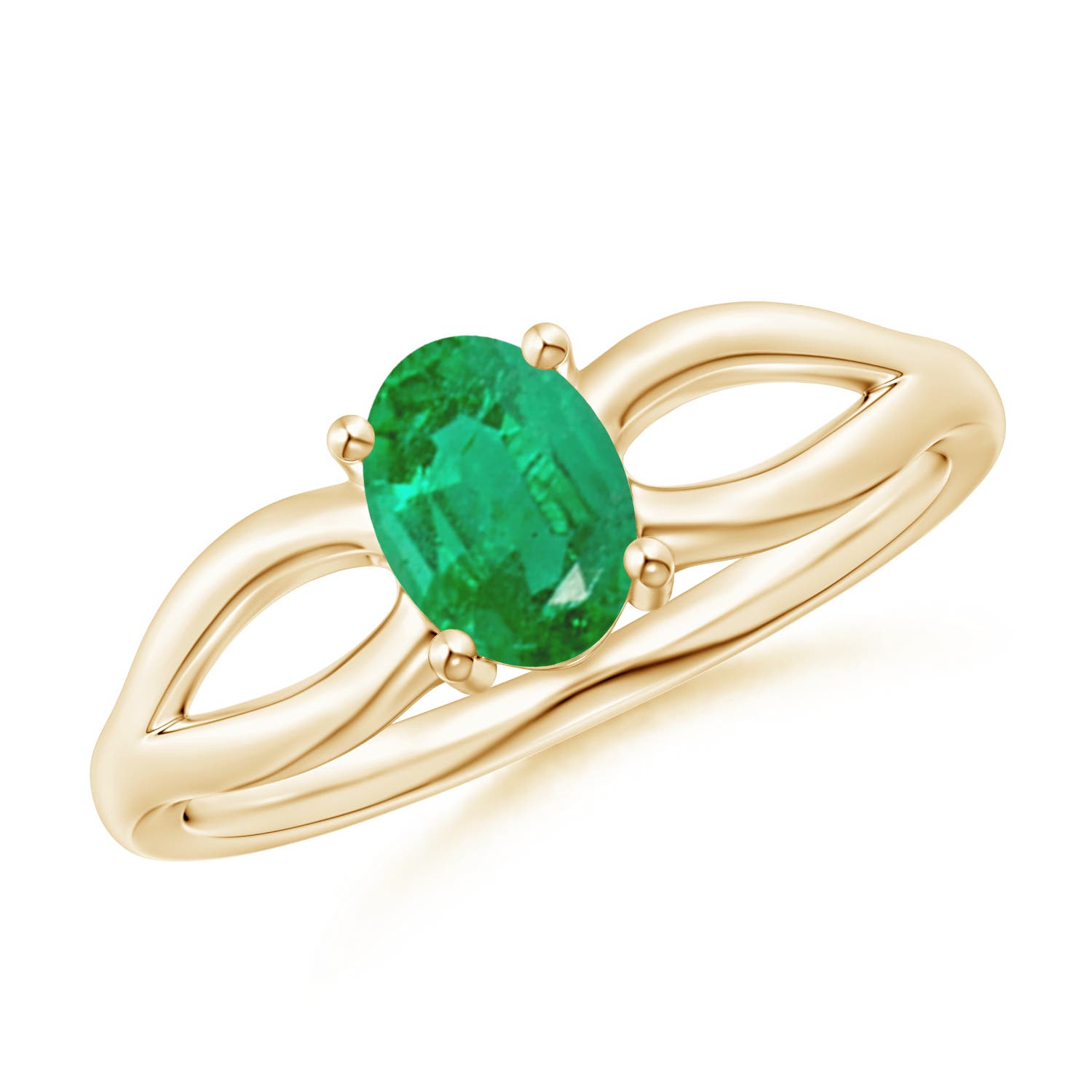 AA - Emerald / 0.66 CT / 14 KT Yellow Gold