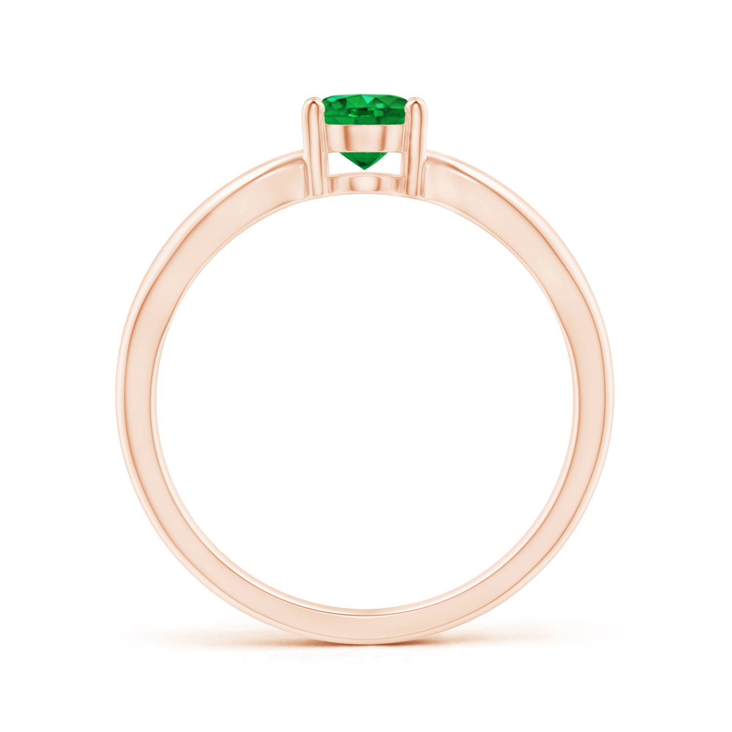 AAA - Emerald / 0.66 CT / 14 KT Rose Gold