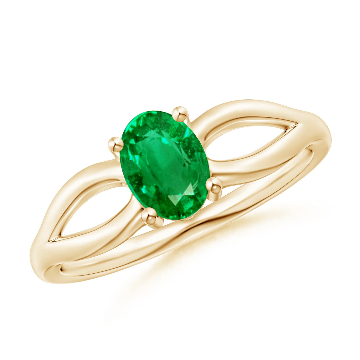 AAA - Emerald / 0.66 CT / 14 KT Yellow Gold