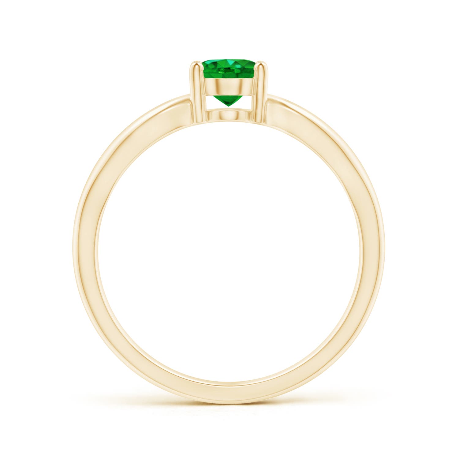 AAAA - Emerald / 0.66 CT / 14 KT Yellow Gold