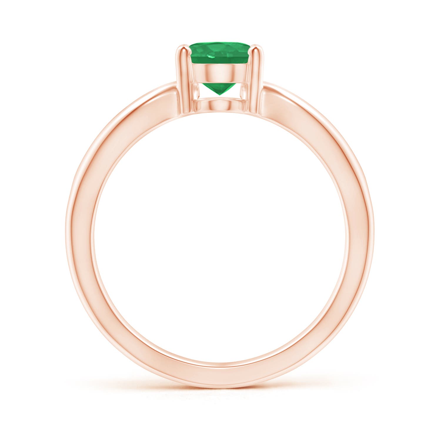 A - Emerald / 1.1 CT / 14 KT Rose Gold