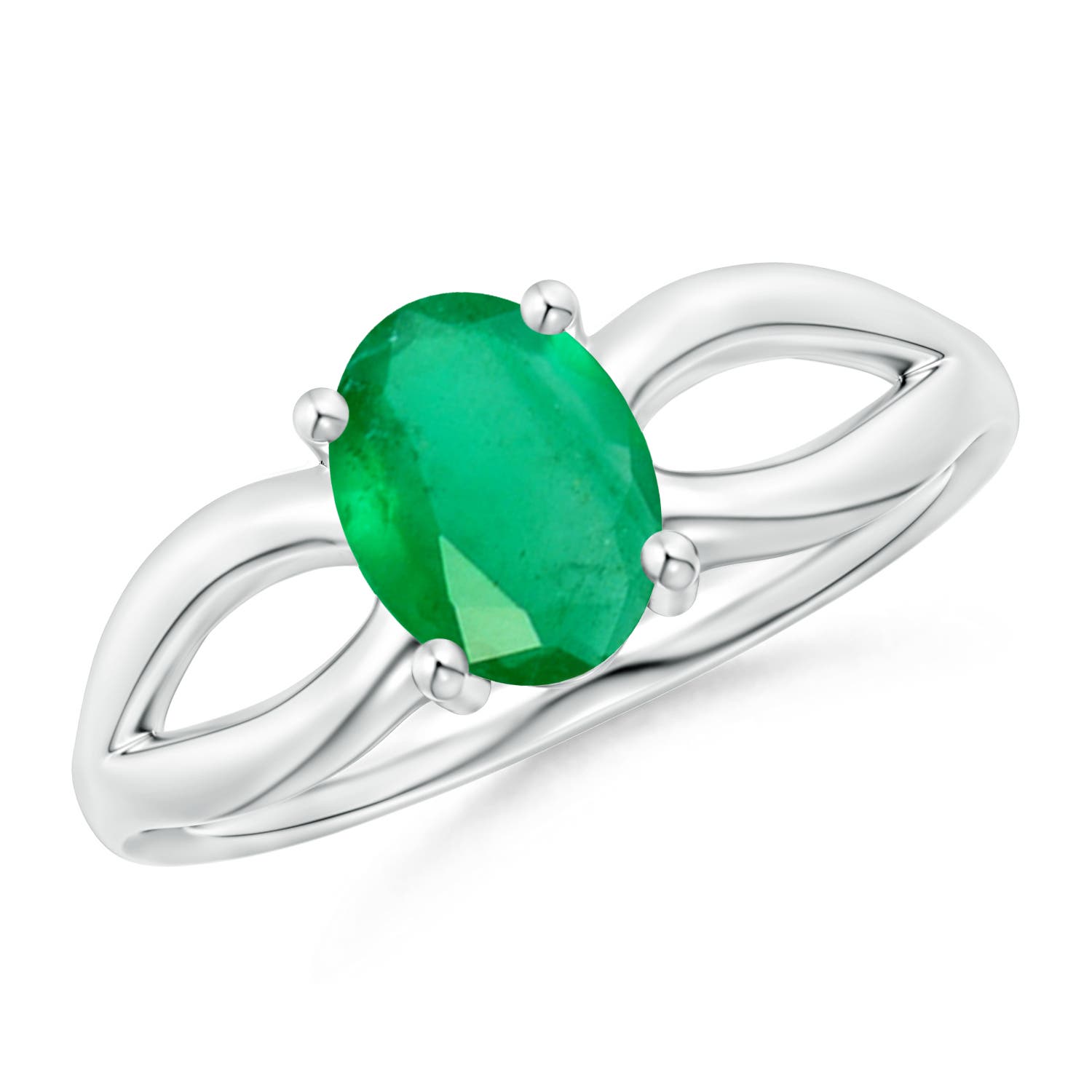 A - Emerald / 1.1 CT / 14 KT White Gold