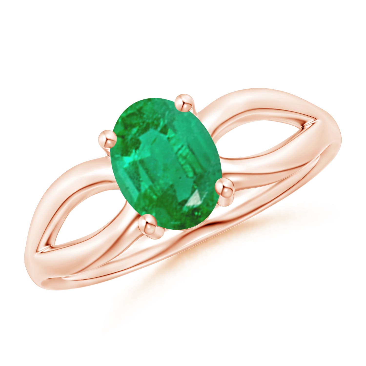 AA - Emerald / 1.1 CT / 14 KT Rose Gold