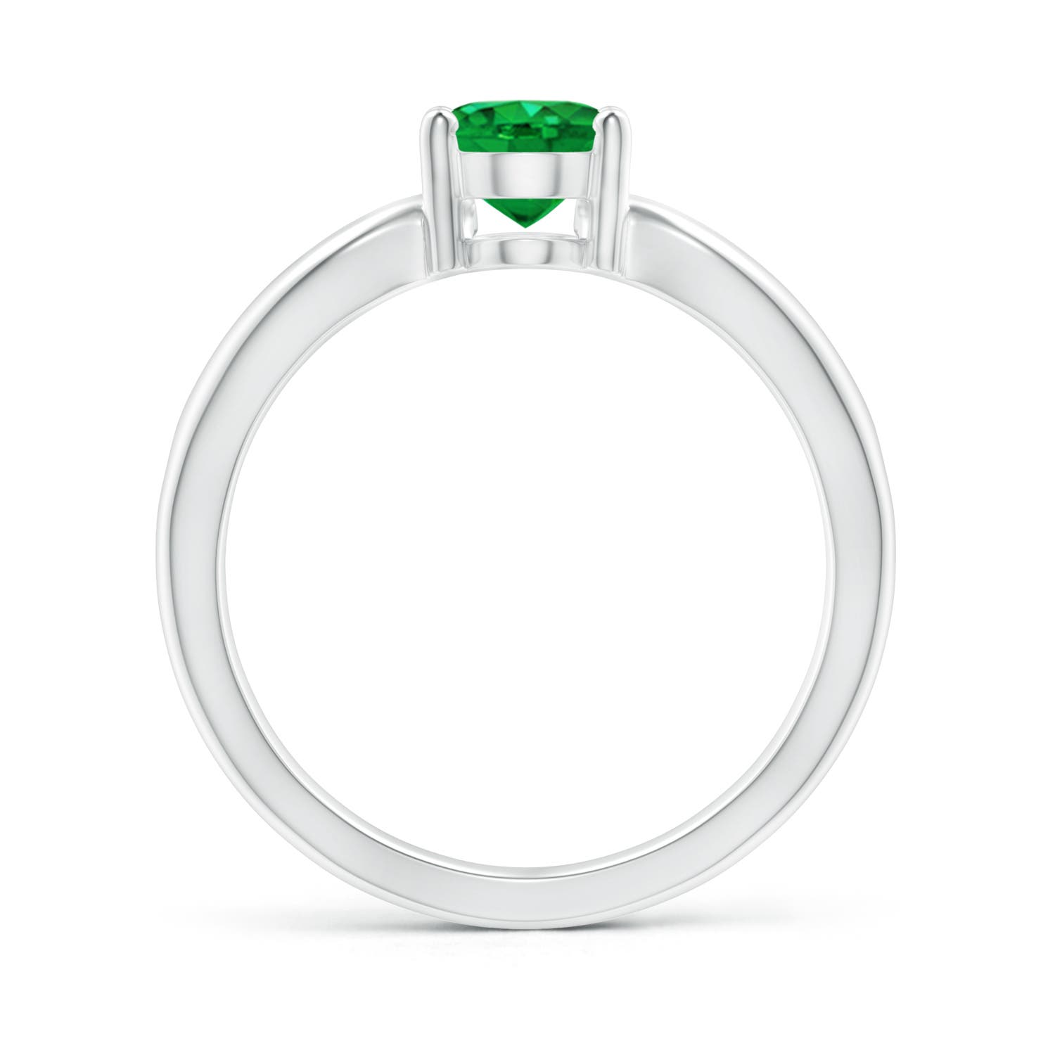 AAA - Emerald / 1.1 CT / 14 KT White Gold