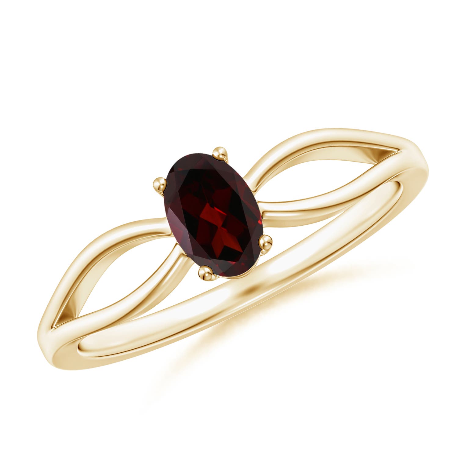 A - Garnet / 0.55 CT / 14 KT Yellow Gold