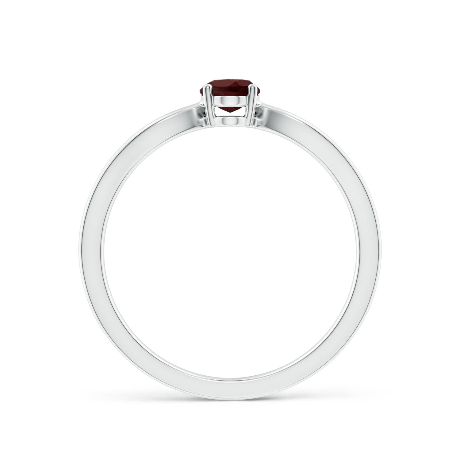 AA - Garnet / 0.55 CT / 14 KT White Gold