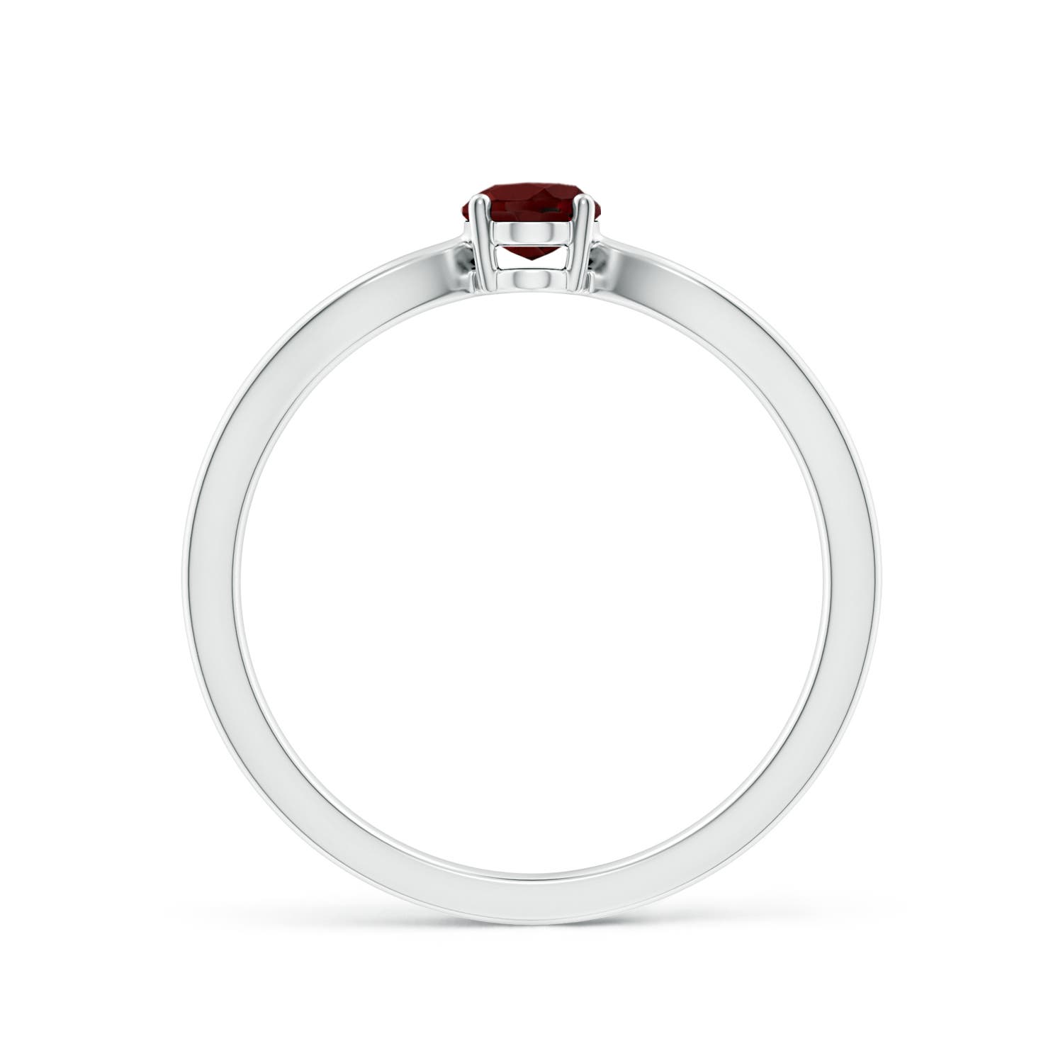 AAA - Garnet / 0.55 CT / 14 KT White Gold