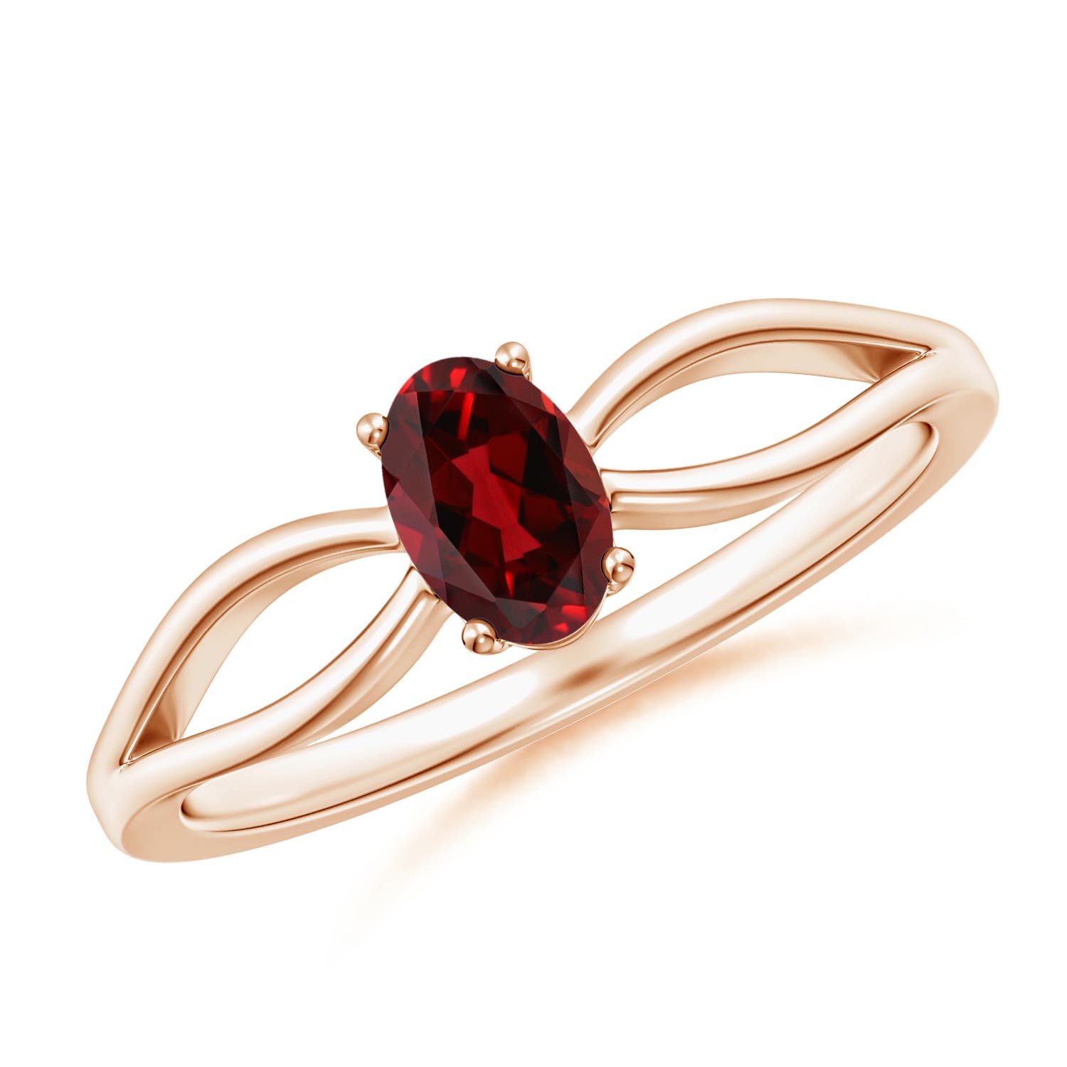 AAAA - Garnet / 0.55 CT / 14 KT Rose Gold