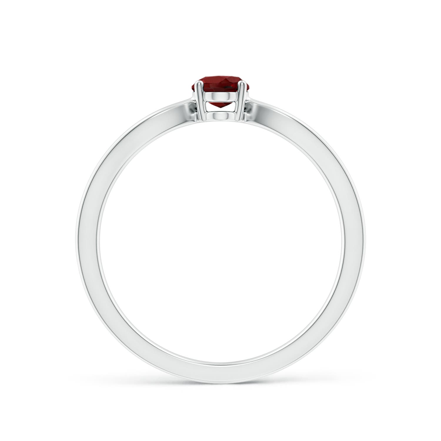 AAAA - Garnet / 0.55 CT / 14 KT White Gold