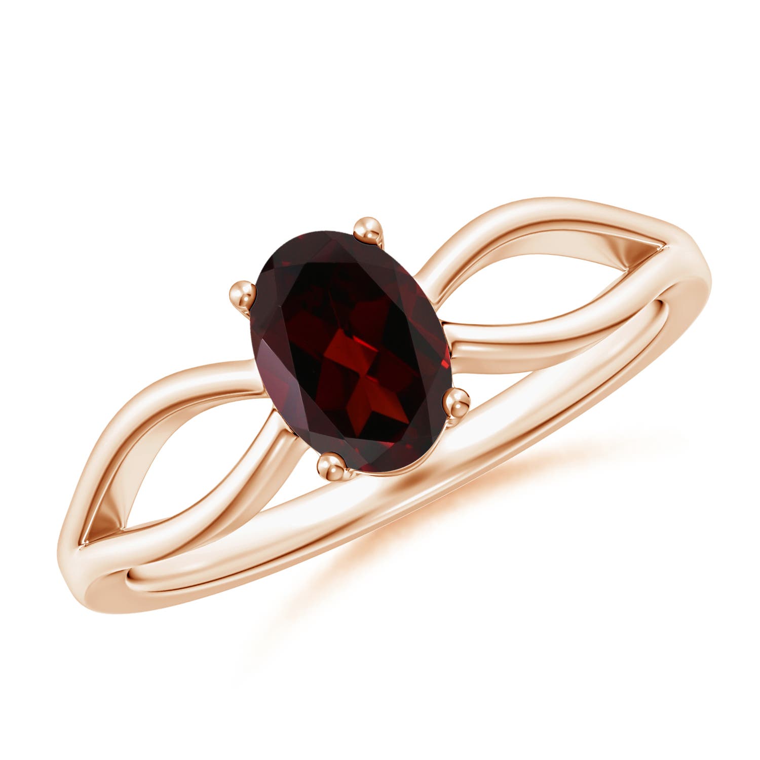 A - Garnet / 0.9 CT / 14 KT Rose Gold