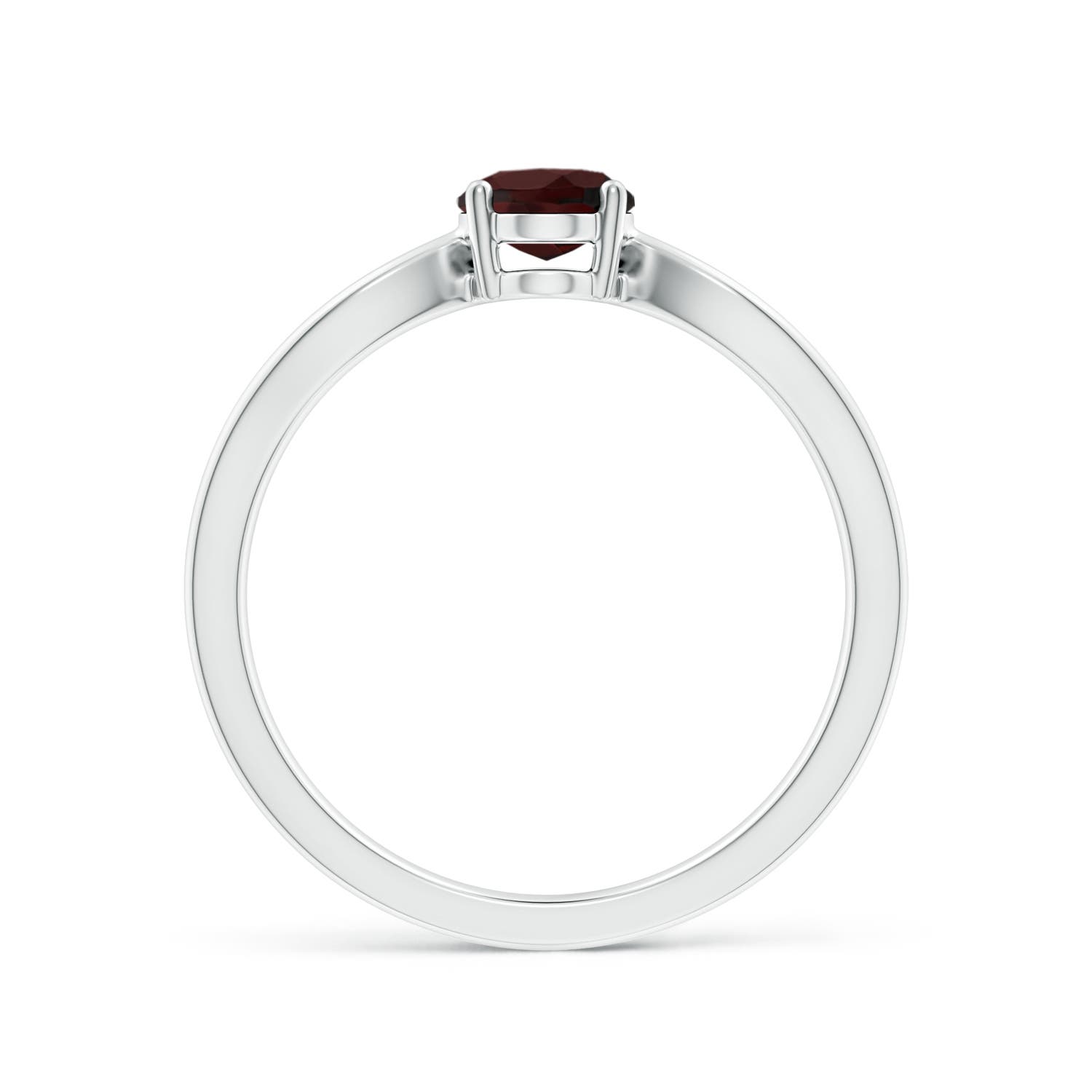 A - Garnet / 0.9 CT / 14 KT White Gold