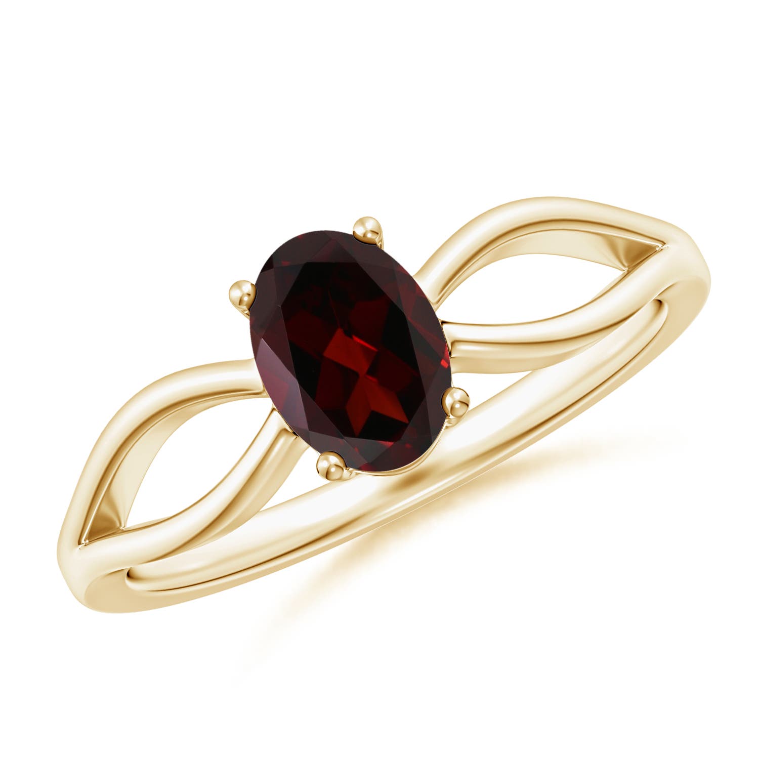 A - Garnet / 0.9 CT / 14 KT Yellow Gold