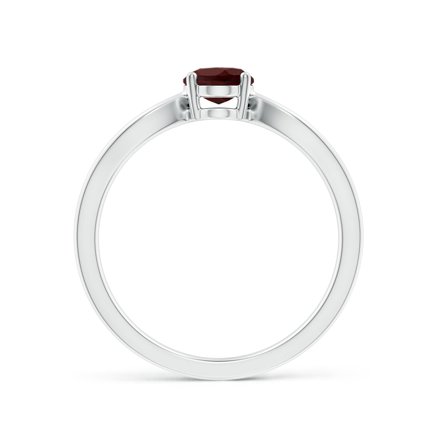 AA - Garnet / 0.9 CT / 14 KT White Gold