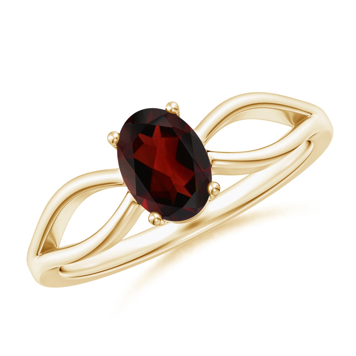 AA - Garnet / 0.9 CT / 14 KT Yellow Gold