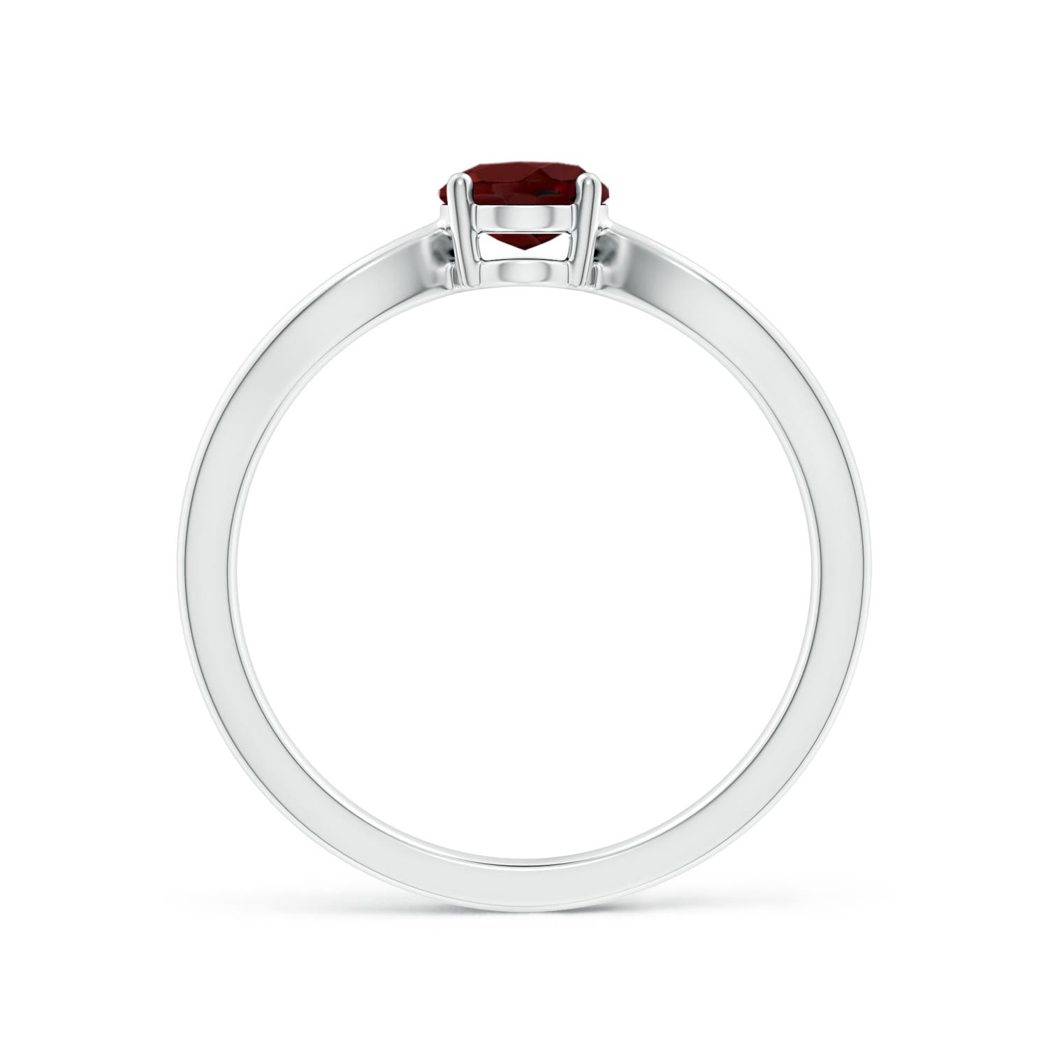 AAA - Garnet / 0.9 CT / 14 KT White Gold