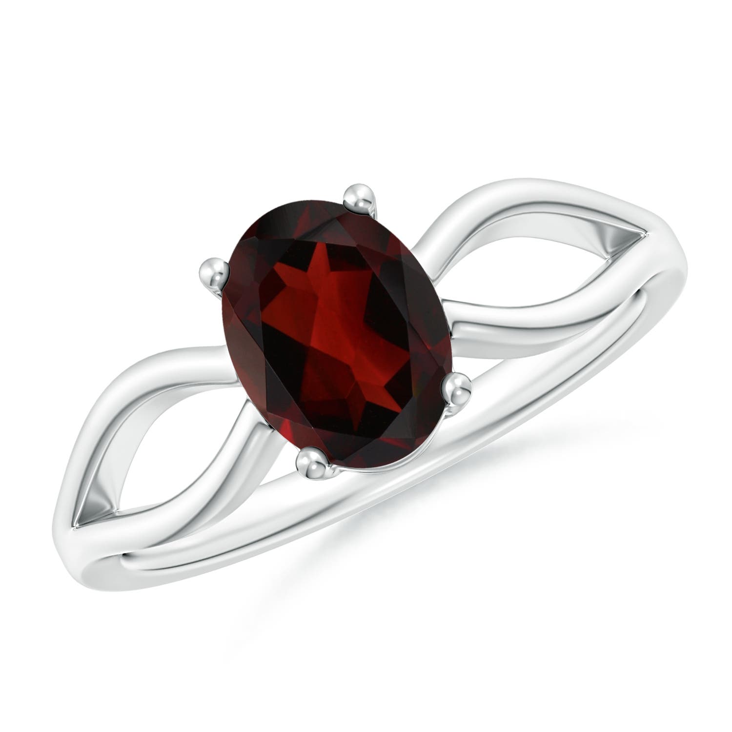 AA - Garnet / 1.45 CT / 14 KT White Gold