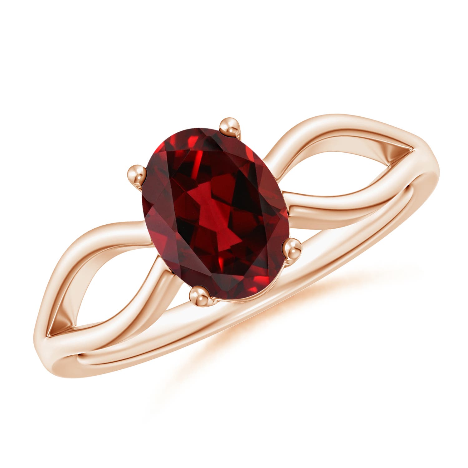 AAAA - Garnet / 1.45 CT / 14 KT Rose Gold