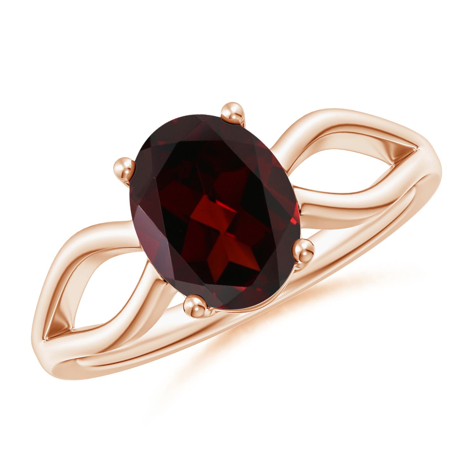 A - Garnet / 2 CT / 14 KT Rose Gold