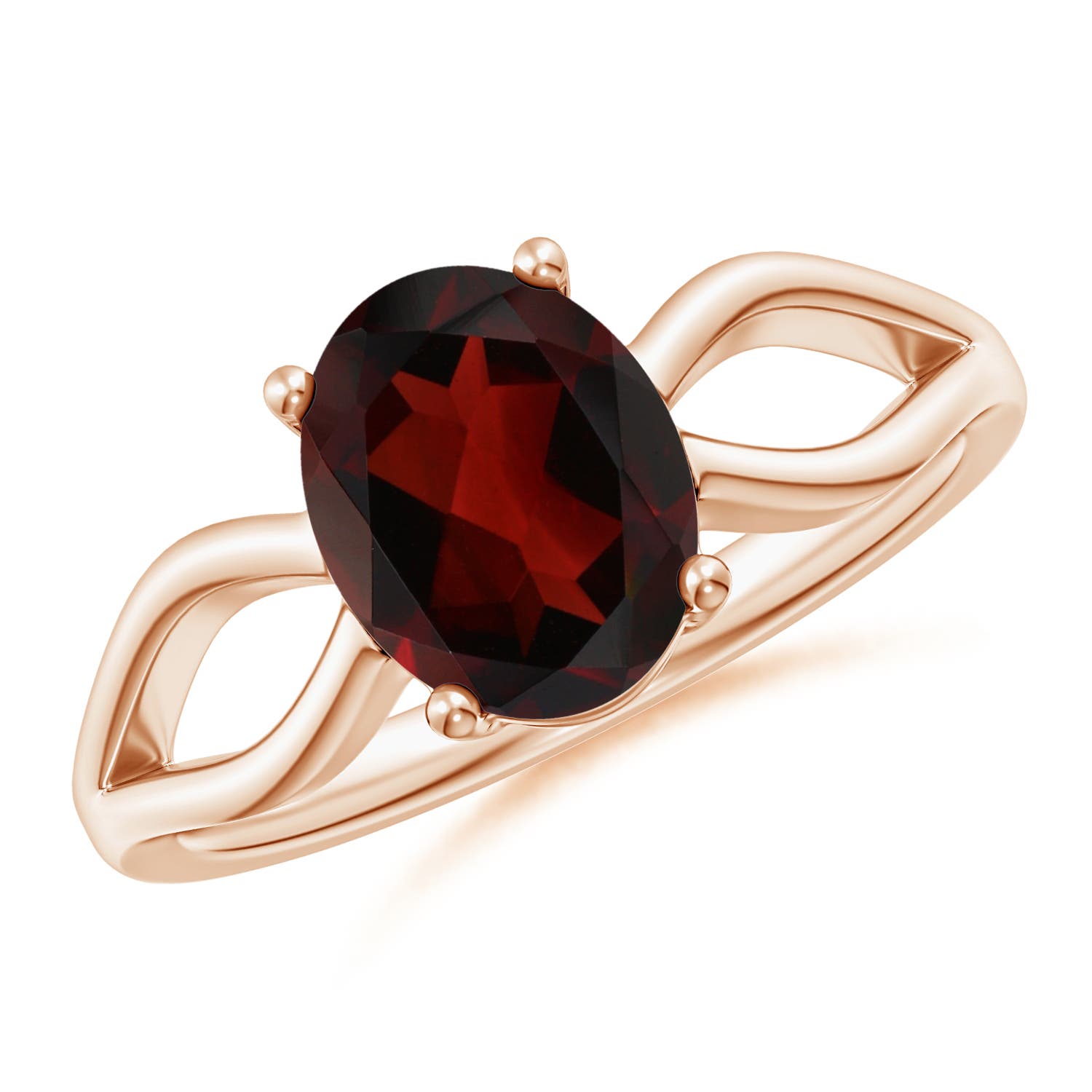 AA - Garnet / 2 CT / 14 KT Rose Gold