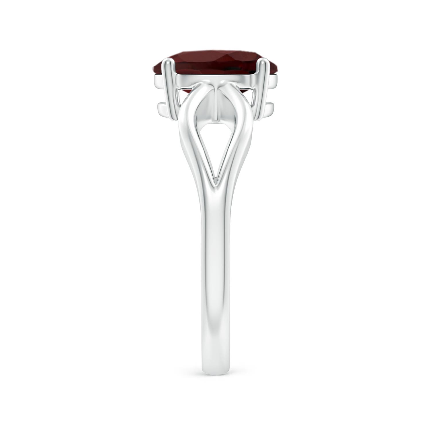 AA - Garnet / 2 CT / 14 KT White Gold