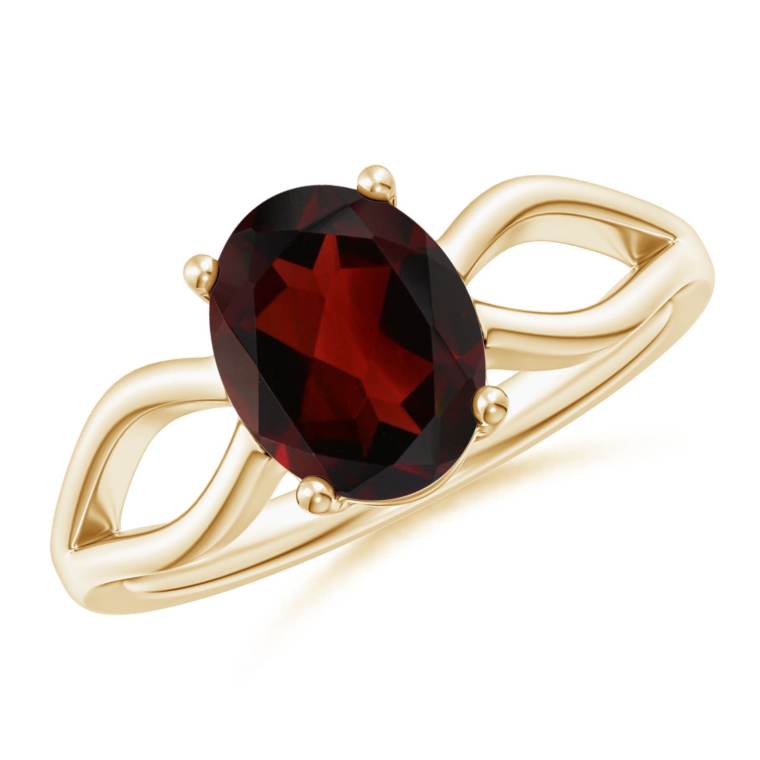 AA - Garnet / 2 CT / 14 KT Yellow Gold