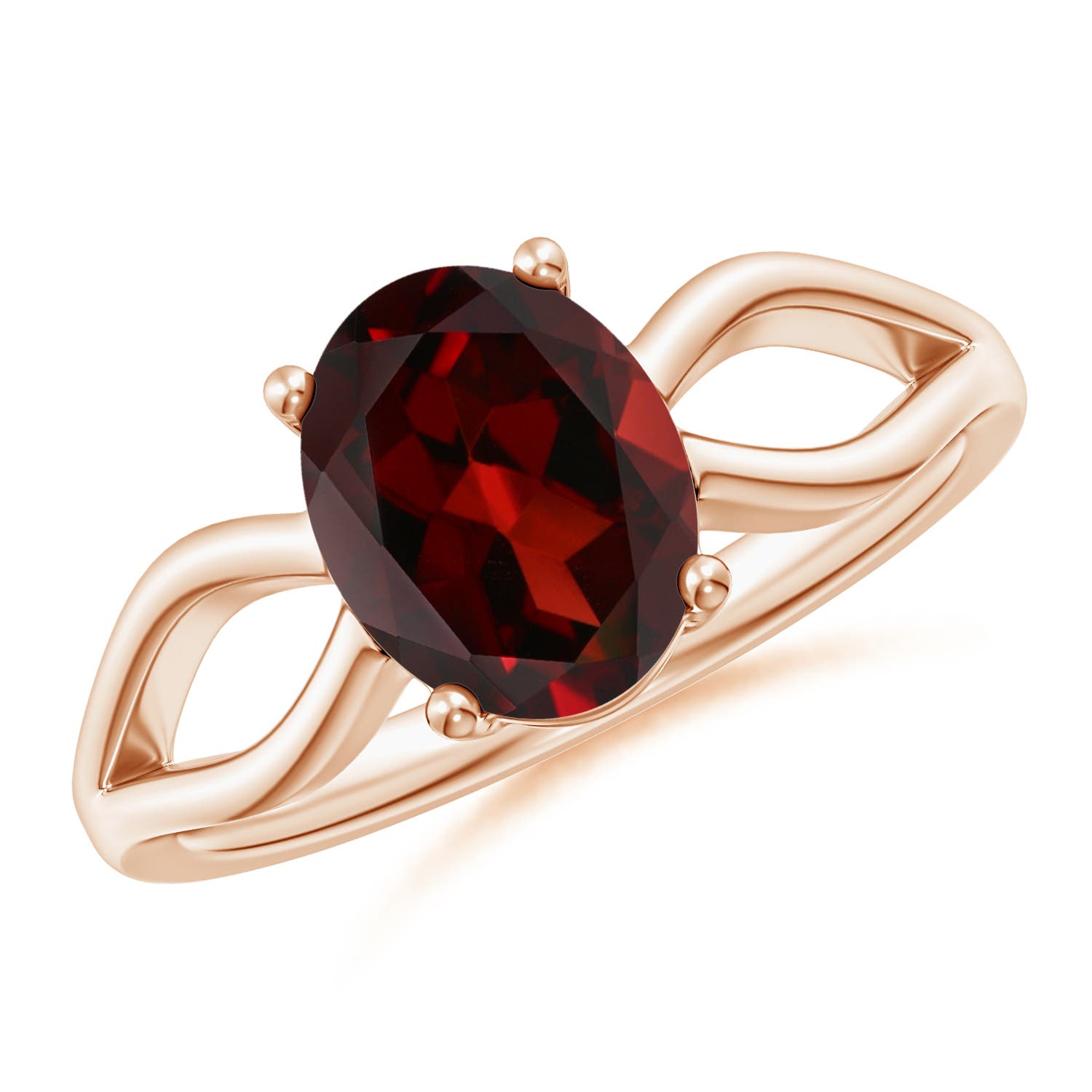 AAA - Garnet / 2 CT / 14 KT Rose Gold