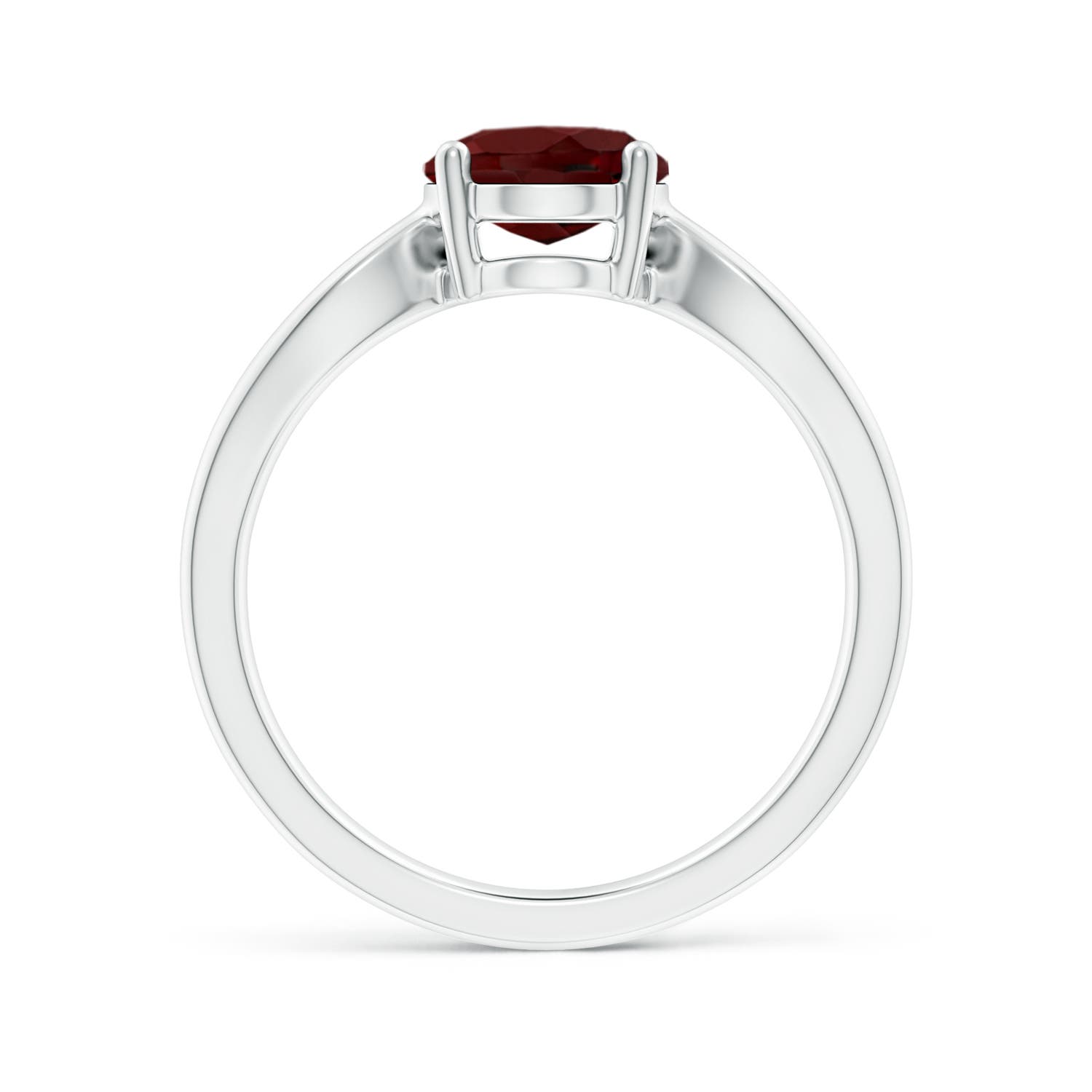 AAA - Garnet / 2 CT / 14 KT White Gold