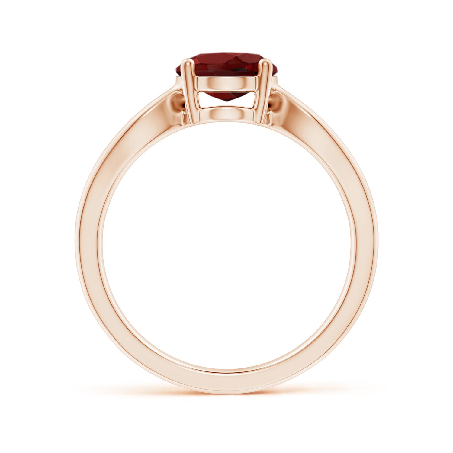 AAAA - Garnet / 2 CT / 14 KT Rose Gold