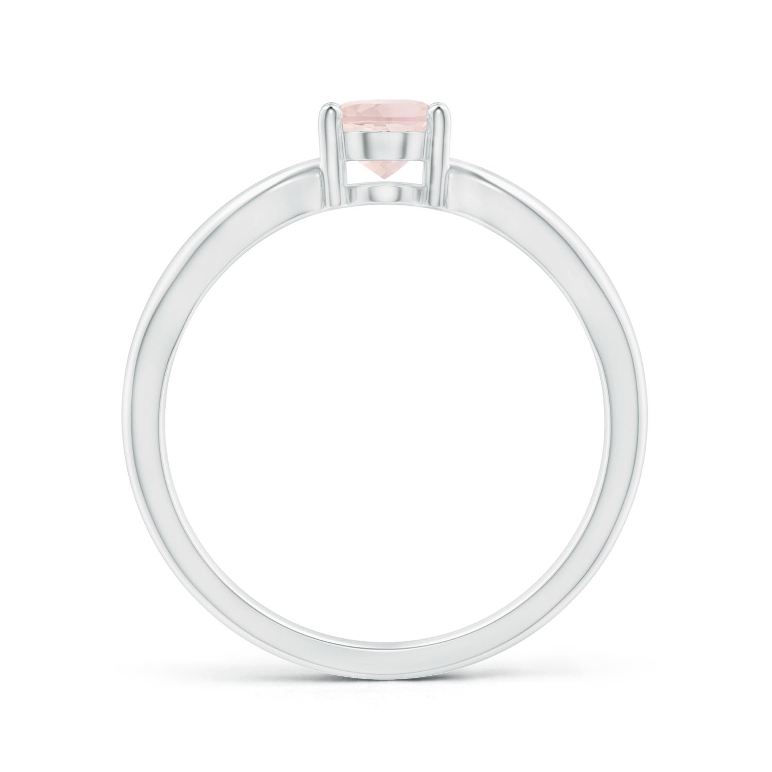 A - Morganite / 0.7 CT / 14 KT White Gold