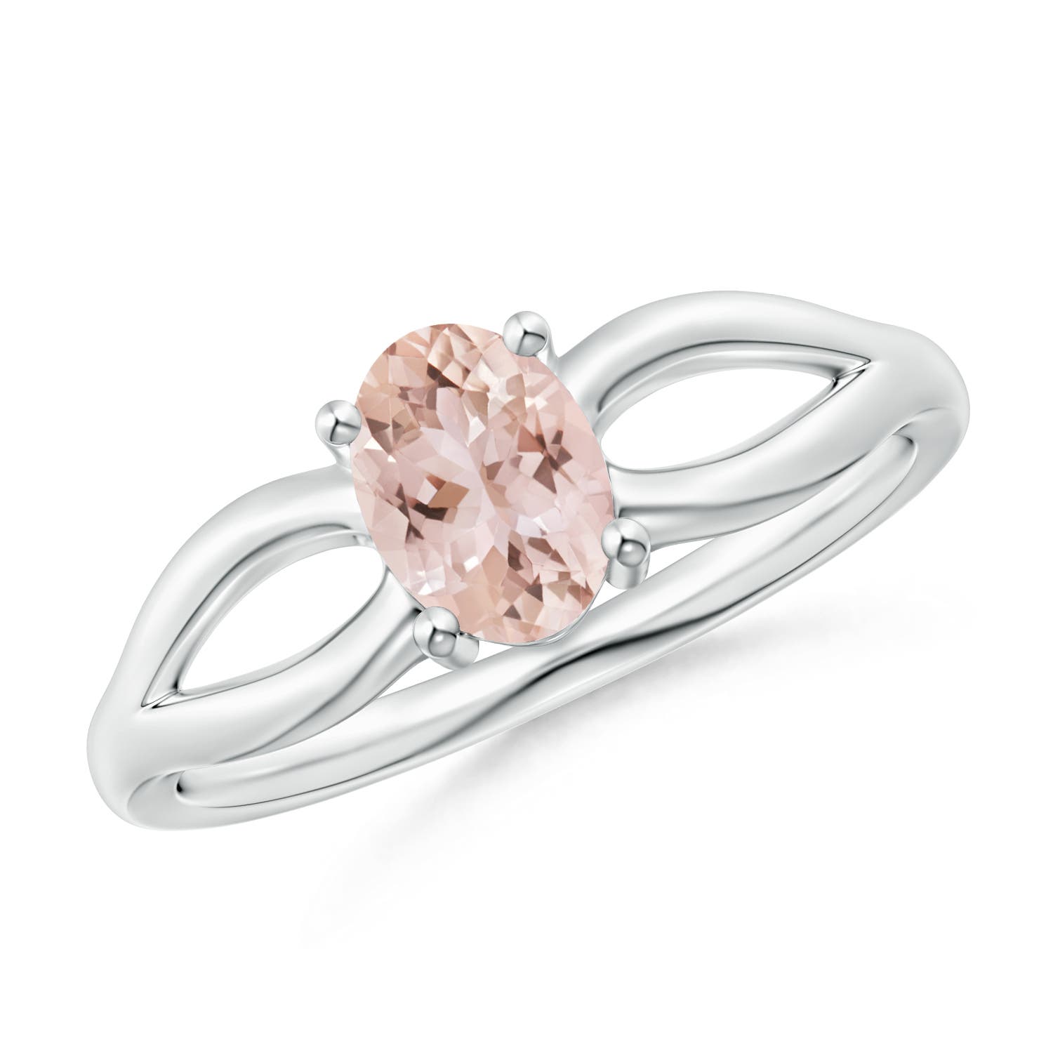 AAA - Morganite / 0.7 CT / 14 KT White Gold